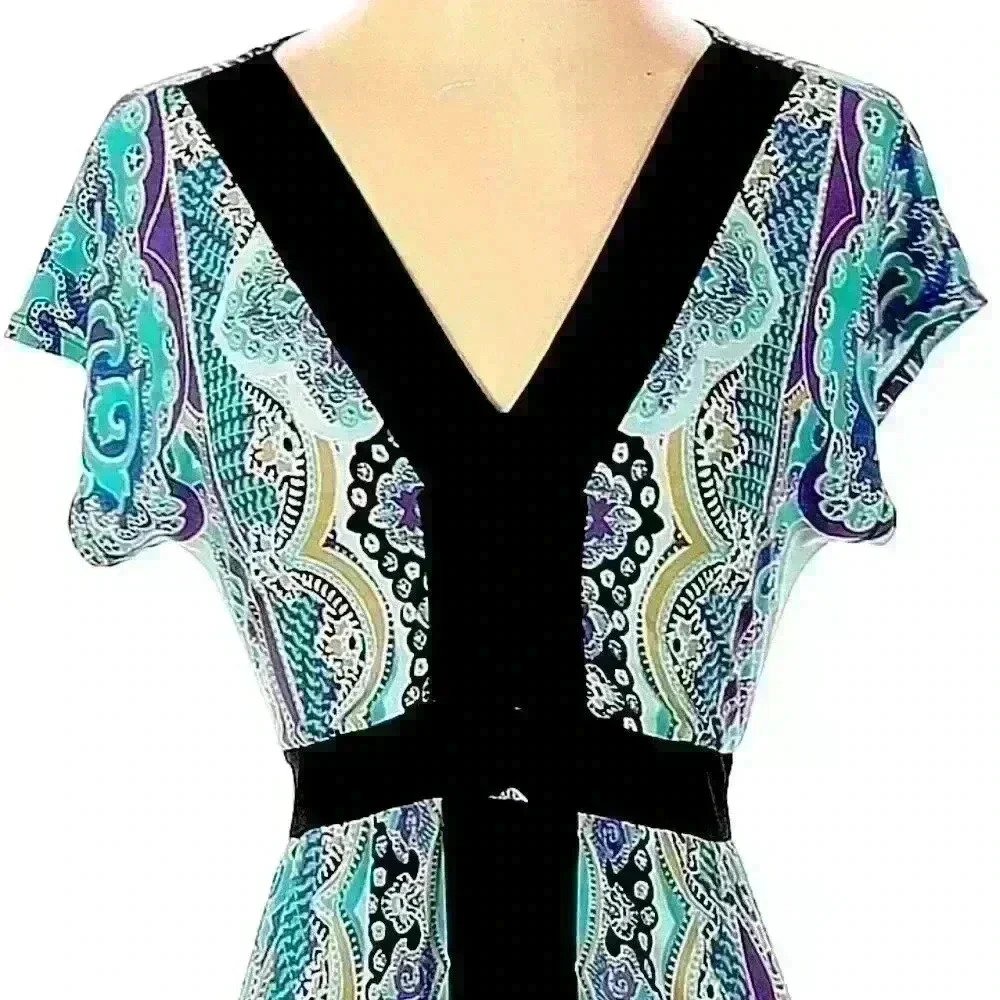 NY Collection Petite Women’s Bright Bold Sundress PS - Picture 3 of 10